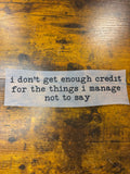 Credit says