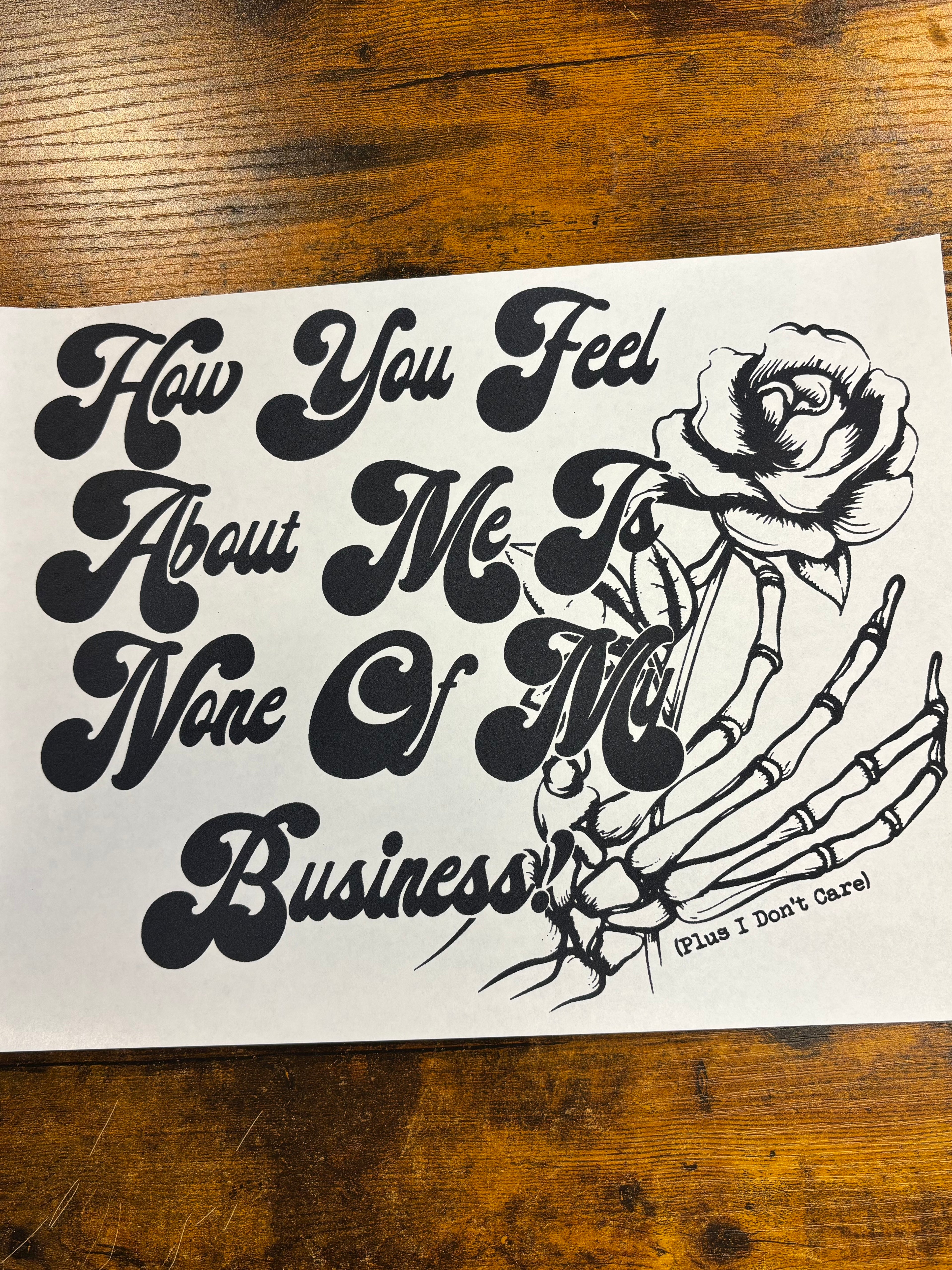 How you feel hand