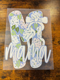 Blue floral mama
