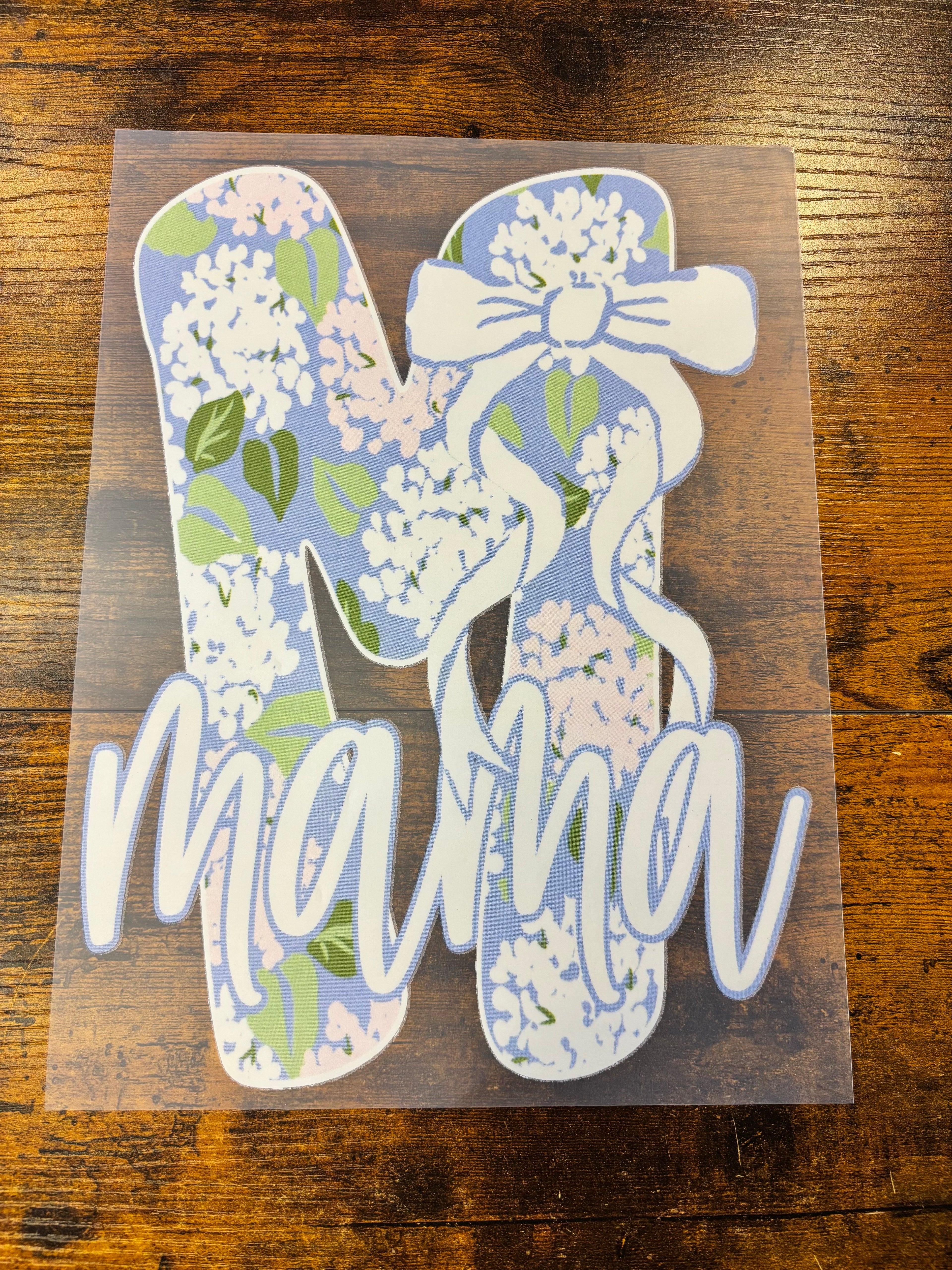 Blue floral mama
