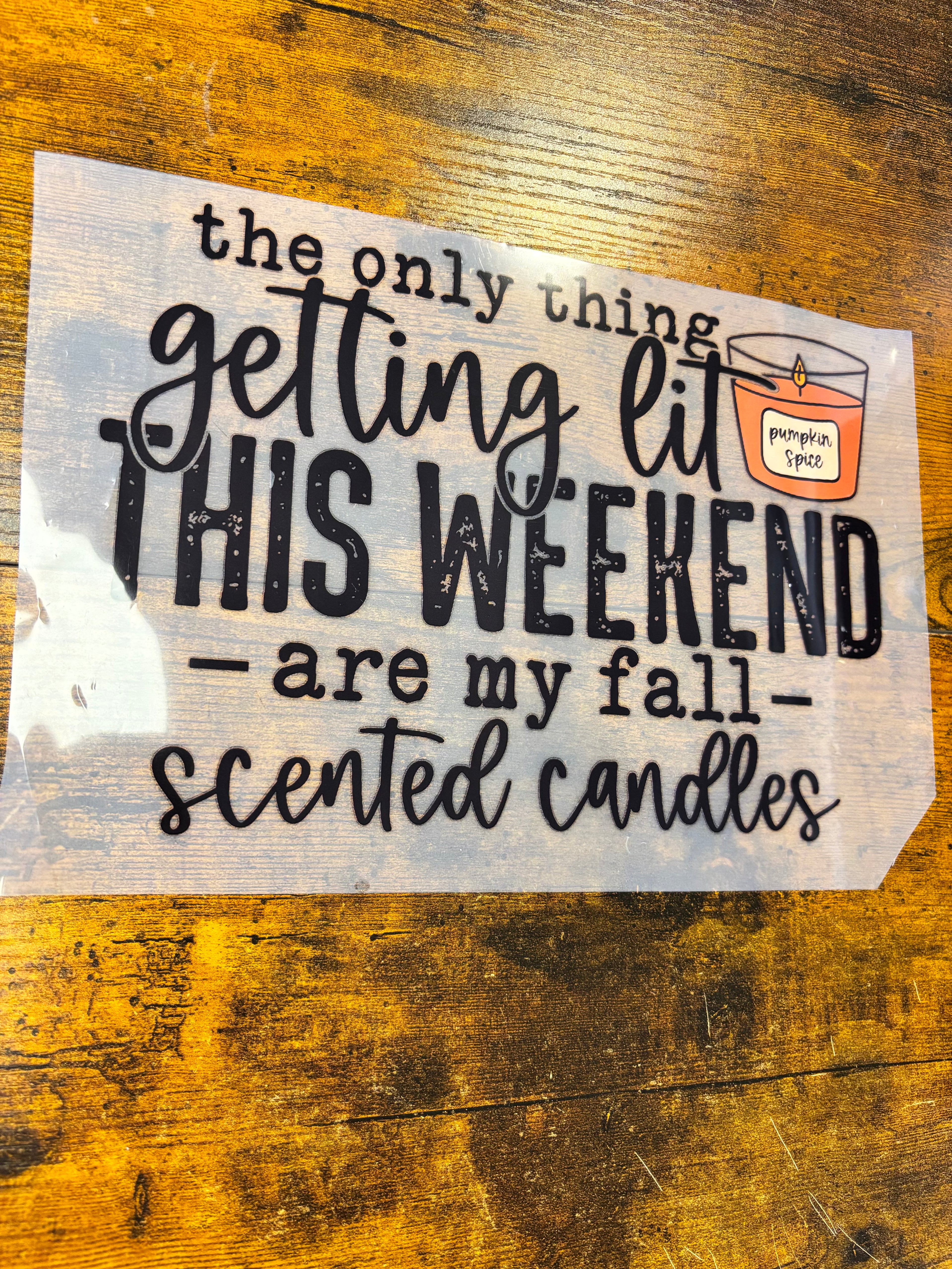 Lit candle