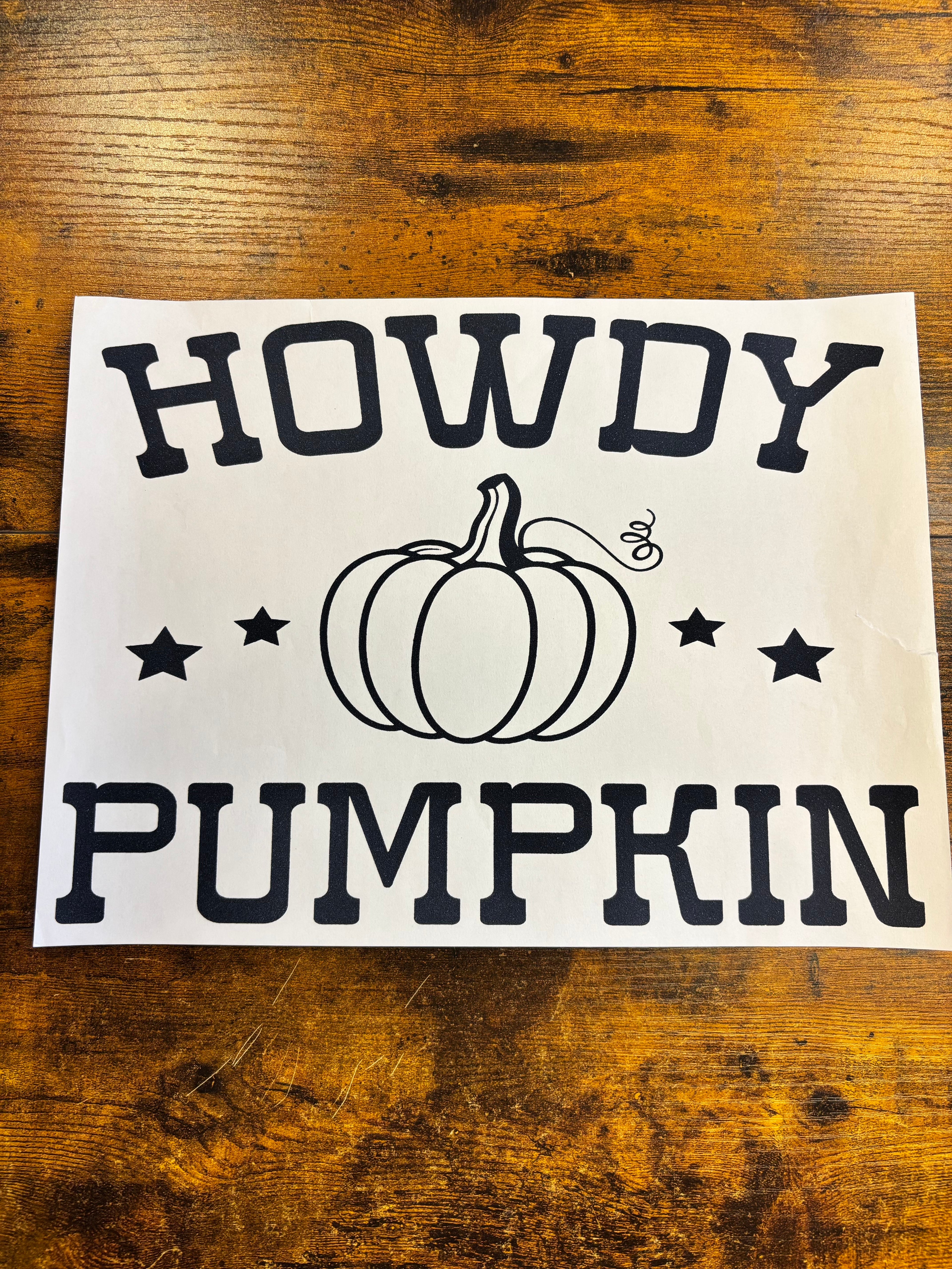Howdy pumpkin