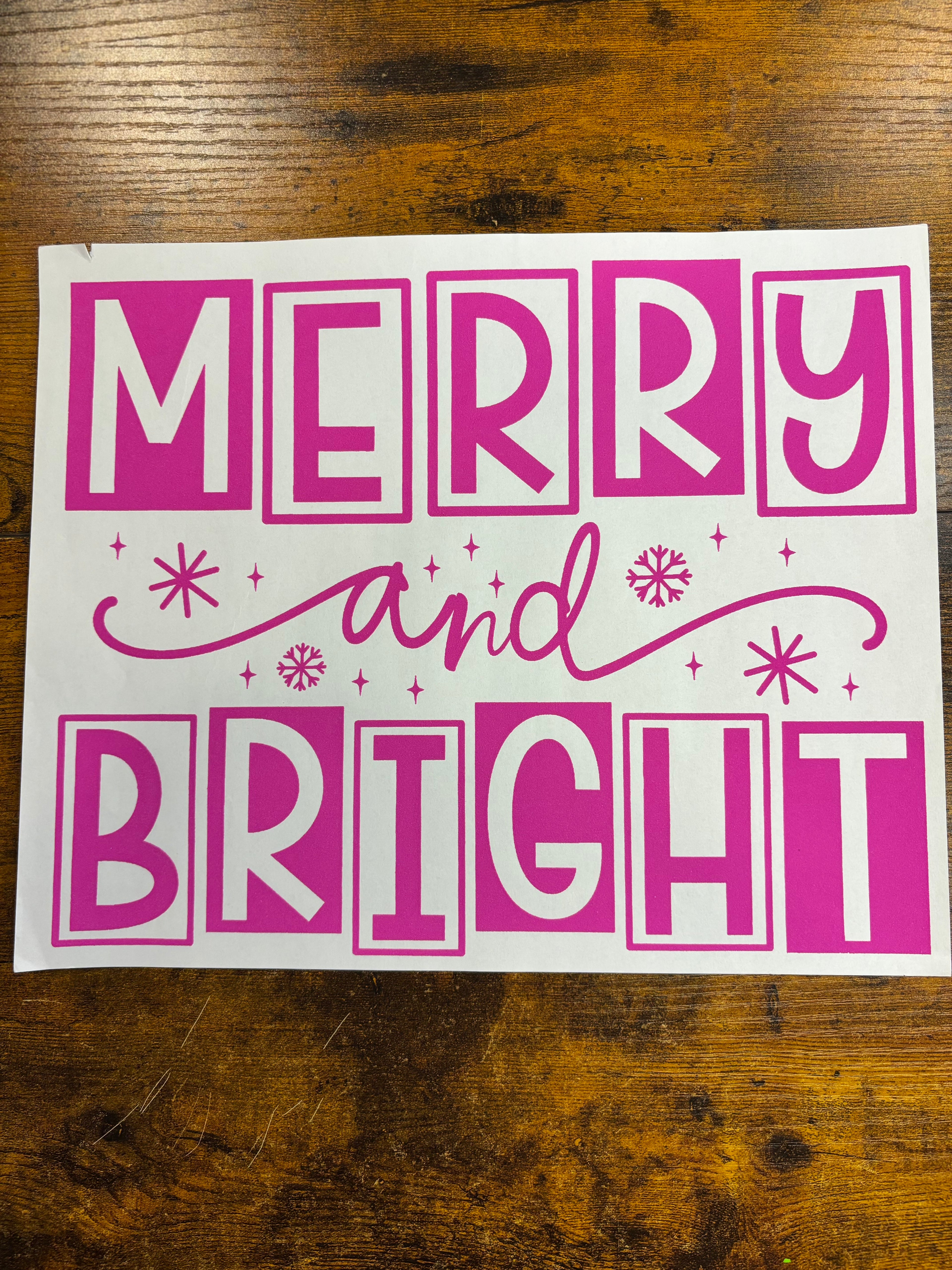 Pink merry and bright