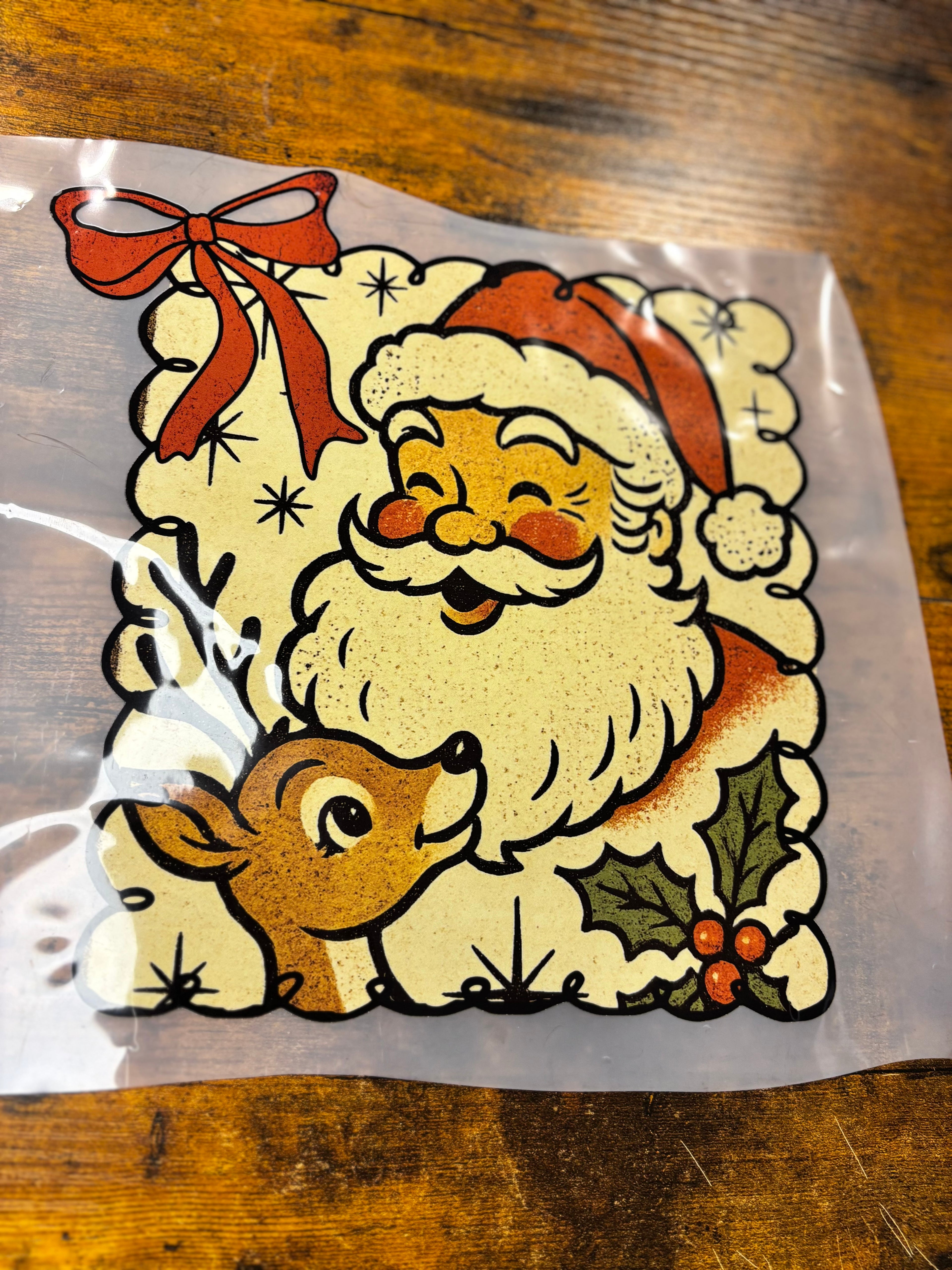 Vintage Santa and Rudolph