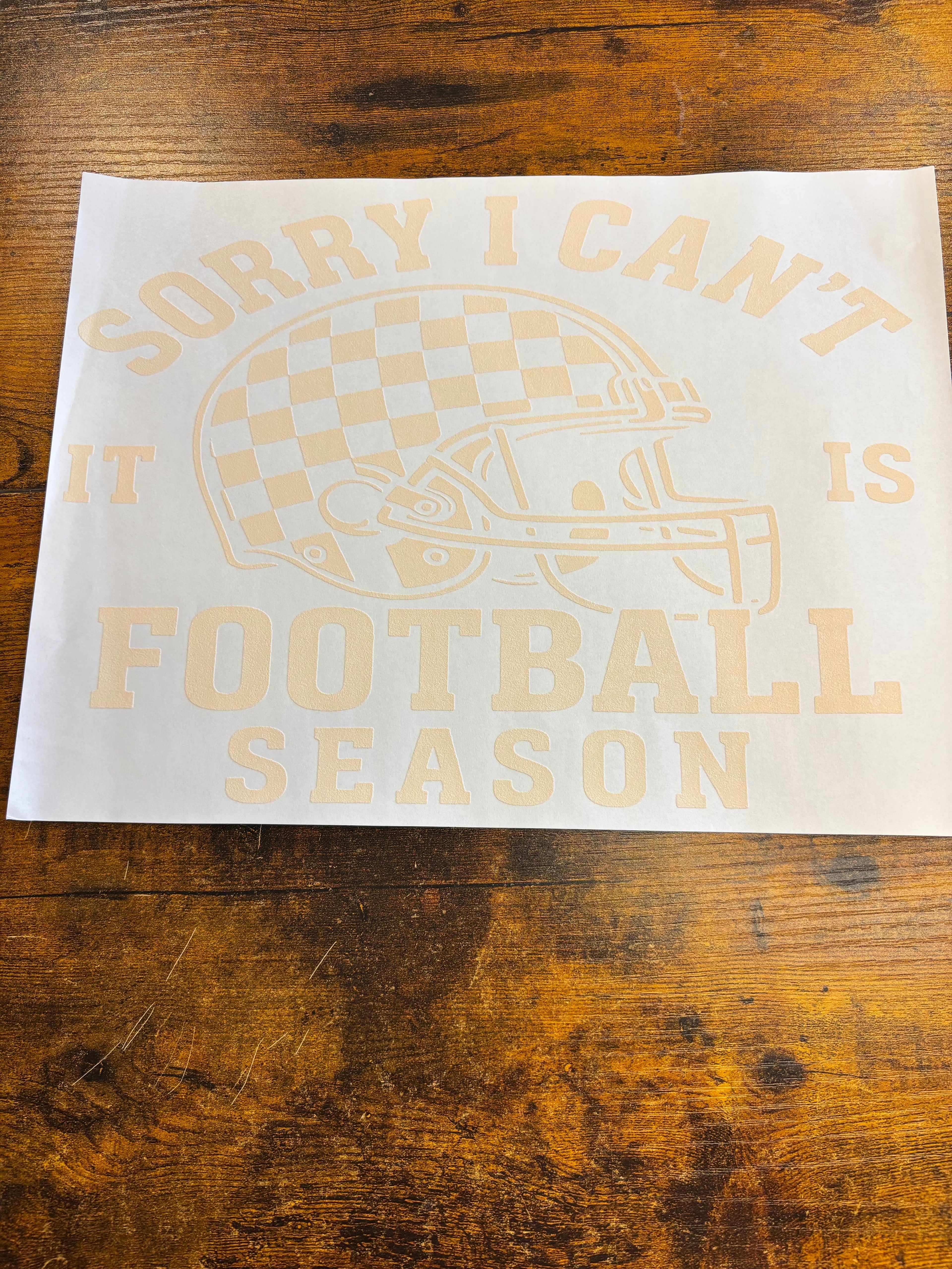 Sorry can’t football